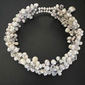 Pearl dog collar choker